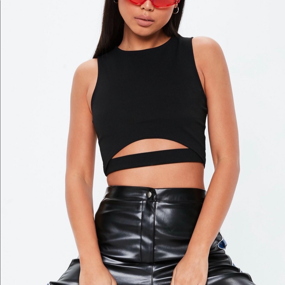 Missguided Crew Neck Under Bust Top